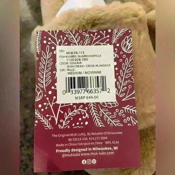 The Original Muk Luks Women Slippers Medium 7-8 NWT - Picture 5 of 7